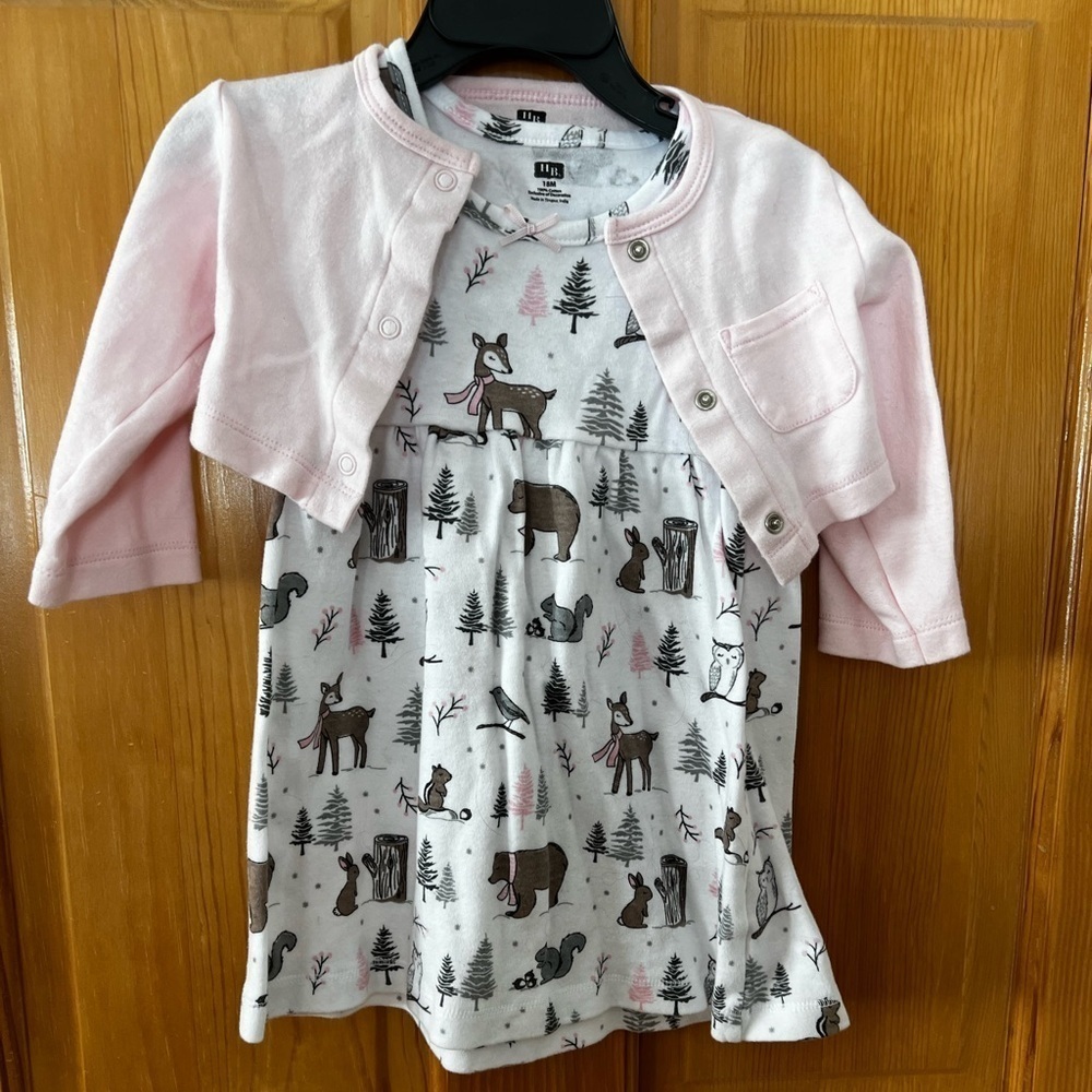 Hudson Baby Dress with Matching Cardigan Size 18 Months